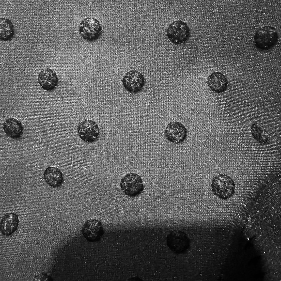 American Apparel Ice Skate Dress- Black with velvet polka dots. Size S . - Picture 5 of 5